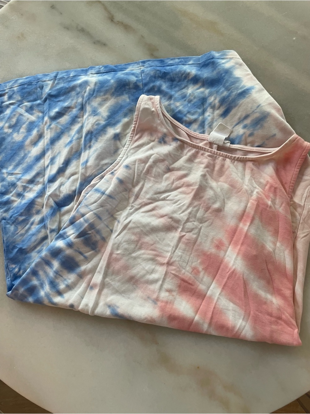 Ady P Sleeveless Tie-Dye Mini Dress in Pink and Blue size S
